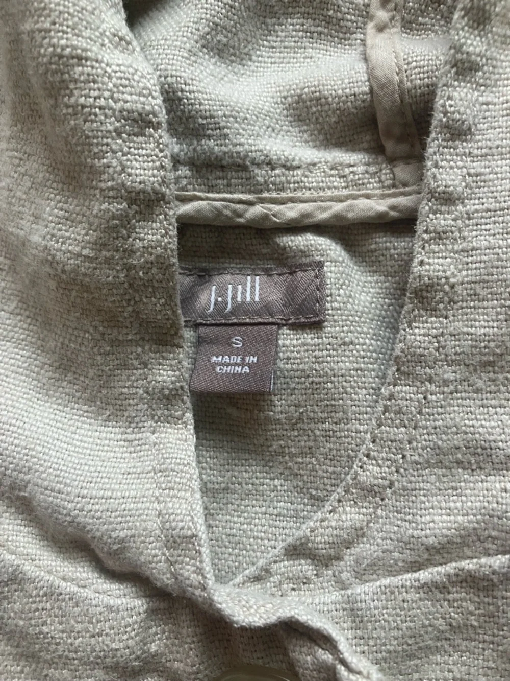 J Jill Lagenlook Hemp Jacket Natural Fiber Swing Beige S - Picture 3 of 5